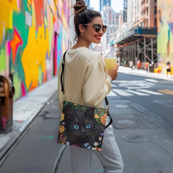 HUGS IDEA Boho Bags for Women Leather Handbag Shoulder Bucket Crossbody Purse - Image 3