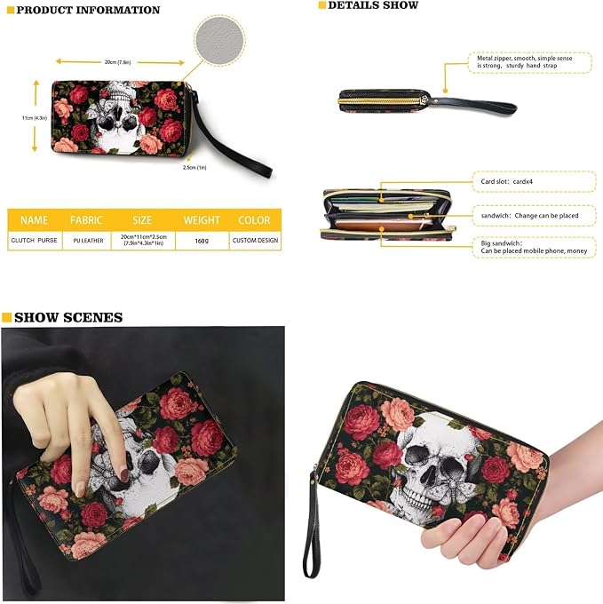 Women Purse Handbags Wallet Sets Leather Shoulder Tote Bag for Women,Top Handle Purse with Wrist Wallet Bag - Image 4