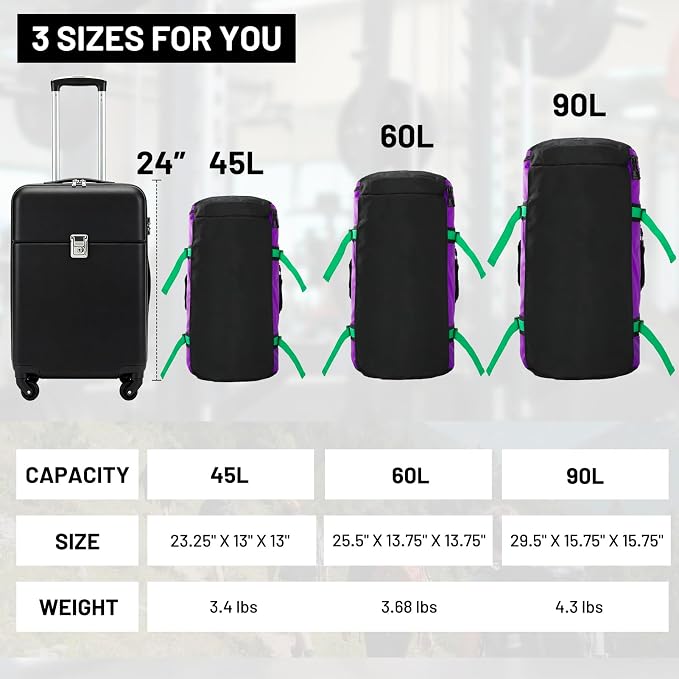 MIER Large Duffle Bag Backpack for Travel Camping Gym Sports, 45L/60L/90L | Water Resistant, Convertible Duffel, Detachable Backpack Straps, Shoe Compartment, Heavy-Duty Tarpaulin, 3 Sizes - Image 7