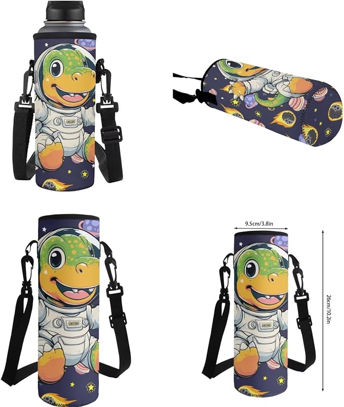 Dinosaur Astronaut Kids Backpack 4-in-1 Boys Backpack with Lunch Bag Box and portable Pencil Case Water Bottle Slevee for Kids Teens Elementary Preschool Kindergarten Primary School 17 inch - Image 6