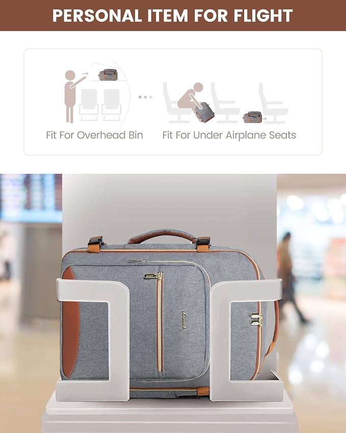 LOVEVOOK 40L Travel Backpack Flight Approved Carry on Backpack,3 Packing Cubes,Waterproof Personal Item Travel Bag,TSA Carry on Luggage Suitcase Travel Essentials,Gifts for Women & Men,fits 17" Laptop - Image 4