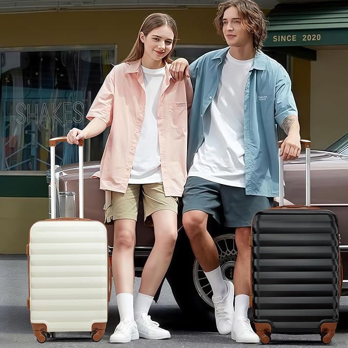 Luggage Sets 2 Piece, 20 Inch 28 Inch ABS Hardshell Suitcase Set with Spinner Wheels, Carry On and Checked Luggage for Women and 6 Piece Travel Organize Bags - Image 7