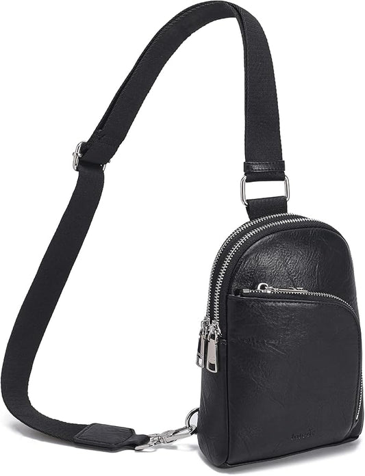 INICAT RFID Blocking Sling Bag,Anti Theft Crossbody Bags for Women,Travel Gifts Fanny Pack Cross Body Purses Woman Leather