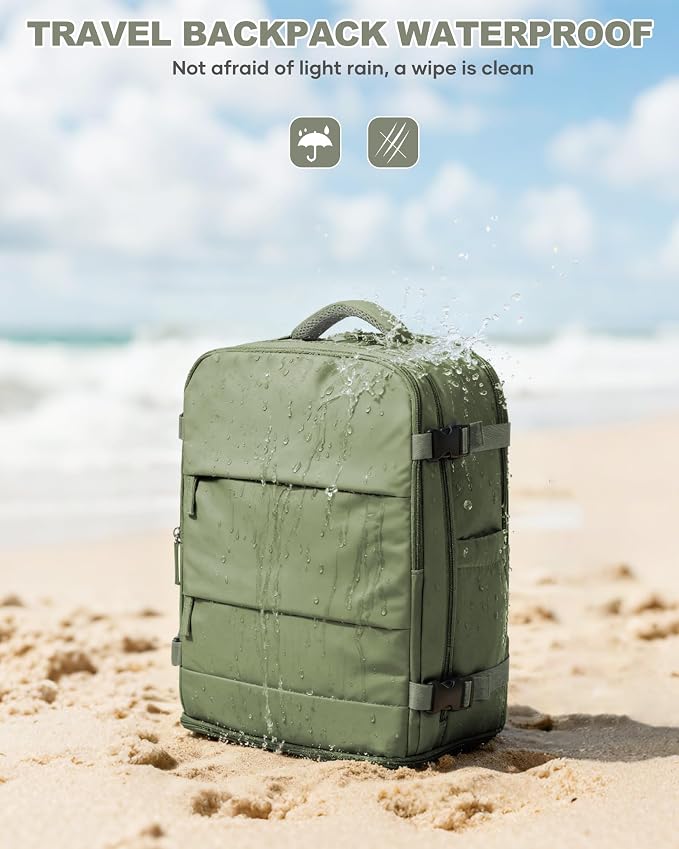 coowoz Travel Backpack Carry On for Women Man Gym Backpack with Laptop Compartment Mochila de Viaje Teacher Personal Item Backpacks Rucksack Airplane Accessories Must Haves,Gray Green Small - Image 7