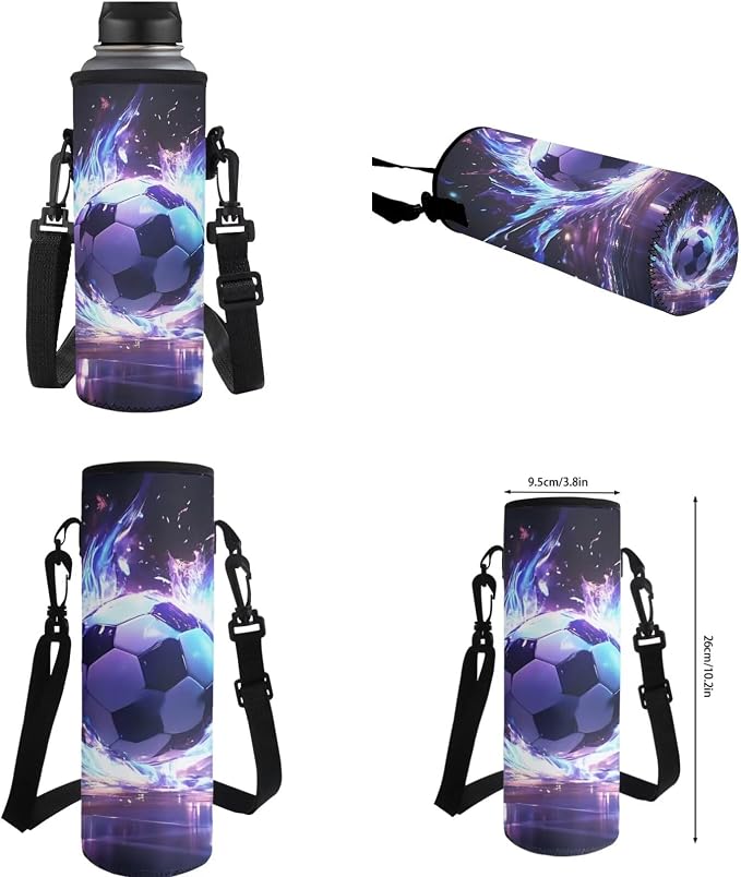 Flying Soccer Backpack for Boys Kids Backpack with Lunch Box Water Bottle Holder with Strap and Zipper Pencil Case 4PCS Set Bookbag with Compartments for School17 inch Elementary Preschool - Image 6