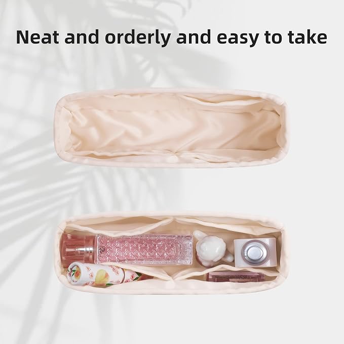 DGAZ Silk Purse Organizer Insert For Lady-Dior Micro/Mini/S/M/L bags，Silky Smooth Bag Organizer，Luxury Handbag & Tote Shaper（Craie，Micro） | Soft and Lightweight,Perfect Fit,Multi-pocket Storage,Bag Protector,Luxury Bag Care,Handmade,for Smooth Bag Orga... - Image 5