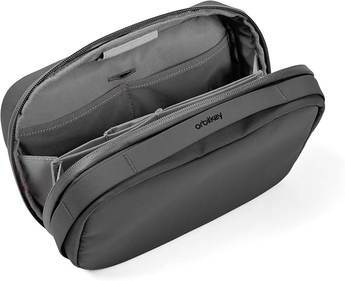 Orbitkey 2-in-1 Tech Accessory Pouch with Detachable Slim Sleeve – Travel Electronics Organizer for Cables, Chargers, Earbuds, Power Bank – Compact Gadget Bag & Portable Tech Storage Case (Graphite) - Image 2