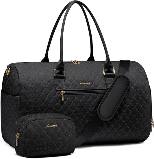 LOVEVOOK Travel Duffle Bag, Weekender Bag for Women with Toiletry Bag, Carry on Overnight Bag with Shoe Compartment, Gym Duffel Bag with Wet Pocket, Mommy Hospital Bags for Labor and Delivery by LOVEVOOK