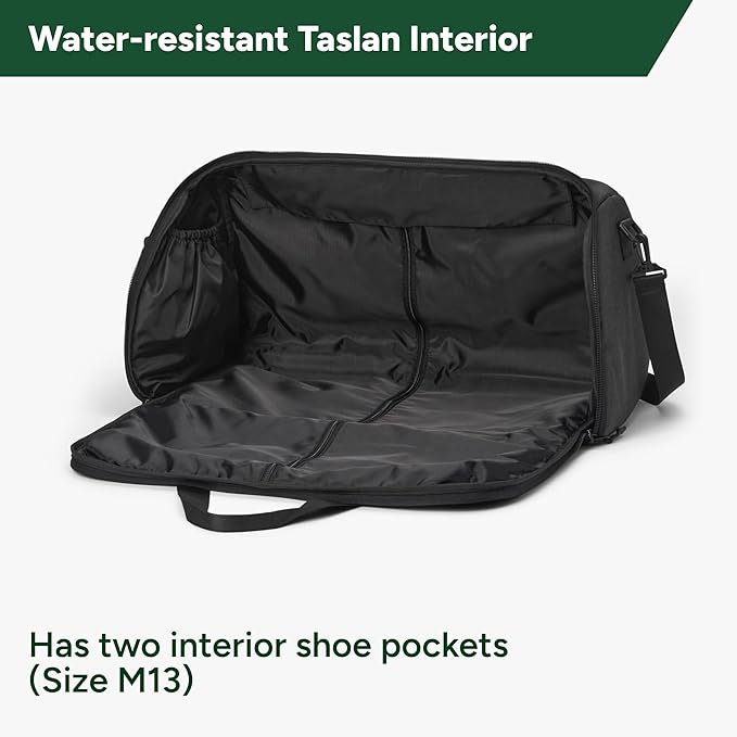 Halfday Convertible 2-in-1 Garment Duffel Weekender Bag 45L: Wrinkle-Free Travel (Hanging Suit Compartment, Shoe Pockets, Trolley Sleeve), Durable & Water-Resistant Carry-on, Shadow - Image 3
