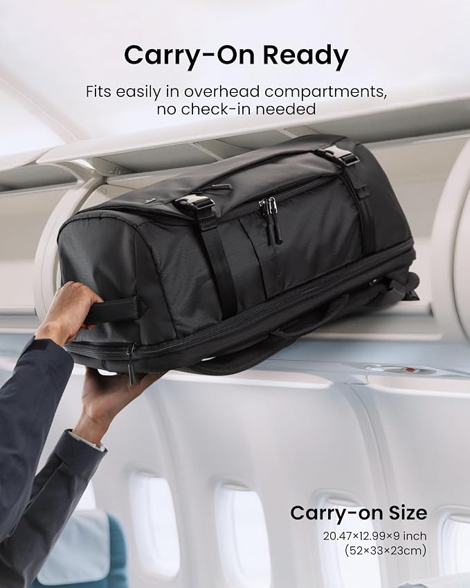 tomtoc 28/40L Travel Backpack, TSA Carry On/Personal Item Bag Flight Approved, Water-resistant Carry on Luggage, PFAS Free - Image 4