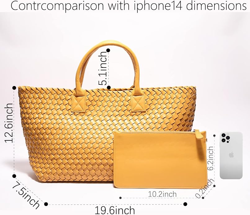 Woven Bag Shopper Bag Travel Handbags and Purses Women Tote Bag Large Capacity Shoulder Fashion Bags - Image 2