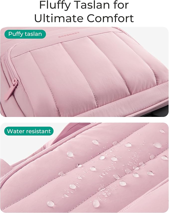 BAGSMART Small Underseat Carry on Luggage with Wheels, 16 inch Small Under Seat Luggage, Lightweight Travel Suitcase for Women, Baby Pink - Image 6