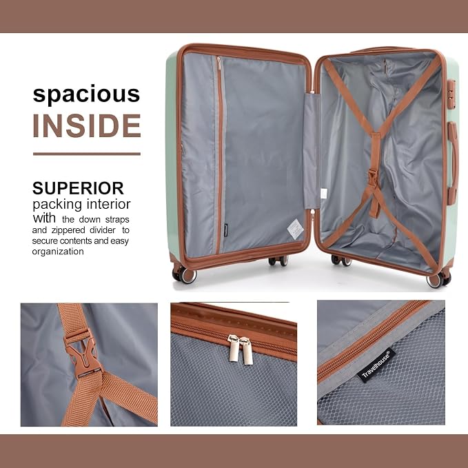 Luggage Sets 3 Piece,Suitcases with Double Spinner Wheels and TSA Lock,Hardcase 3 set Luggage with Travel Duffle Bag,Carry On Luggage Set - Image 7