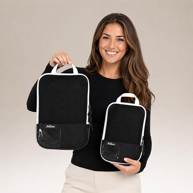2 Set Luxury Compression Packing Cubes for Travel - Lightweight Luggage Organizer Bags - Durable Space Saver Bags - Travel Essentials - Image 3