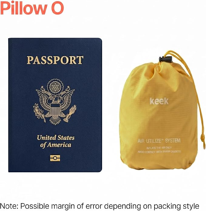KEEK PillowO Travel Neck Pillow – Ultra-Light 82g, Packs Smaller Than a Passport, Perfect for Flights, Commuting & Camping - Image 6