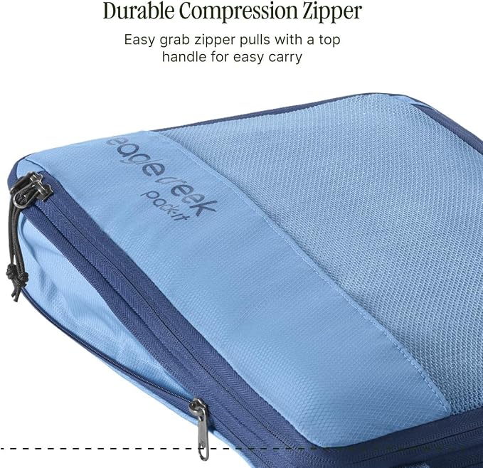 Eagle Creek Pack-It Isolate Compression - Lightweight Cube for Optimizing Luggage Space - Easy-Grab Zipper - Convenient Top Handle - Recycled Materials - Small - Image 5
