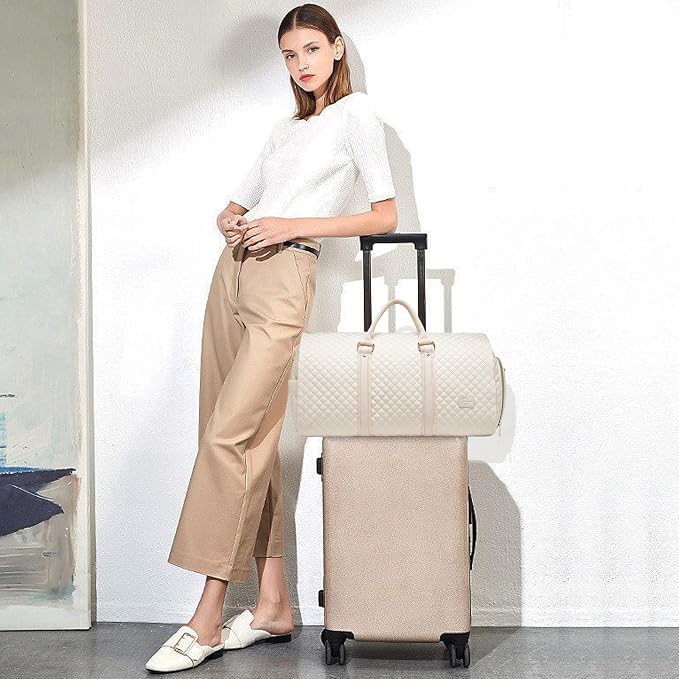 seyfocnia Convertible Carry on Garment Bag for Women, Garment Bags for Travel with Shoe Pouch 2 in 1 Hanging Suitcase Suit Bag for Women Travel Duffle Bag Garment Bag - Image 7