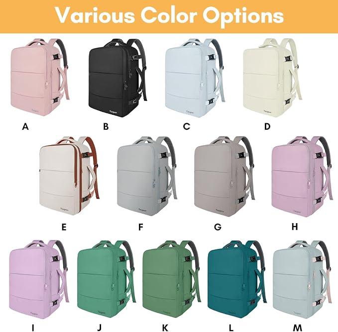 Taygeer Travel Backpack for Women, TSA Friendly Bag for Business Hiking | 40L Airline Approved Carry On Bag with 17.3 inch Laptop Compartment, Backpack Carry On Luggage for friend Gym Sport, Green - Image 2