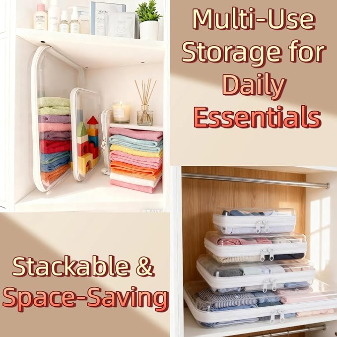 12 Pack Clear Hard Shell Zipper Case Bulk(4 Large 4 Small & 4 Medium), Hard Plastic Makeup Cases Pencil Case Organizer Pouches for Travel (4L+4M+4S) - Image 6