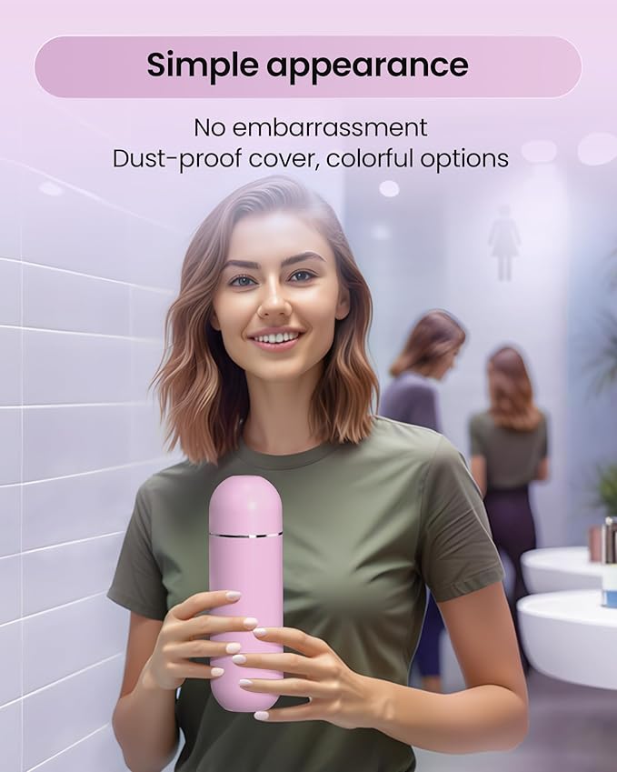 Portable Bidet for Travel & Camping - Manual Squeeze Handheld Peri Bottle for Feminine Hygiene, 3 Leak-Proof Seals, Extendable Sprayer with Rotating Nozzle for Men & Women (Light Purple, General)