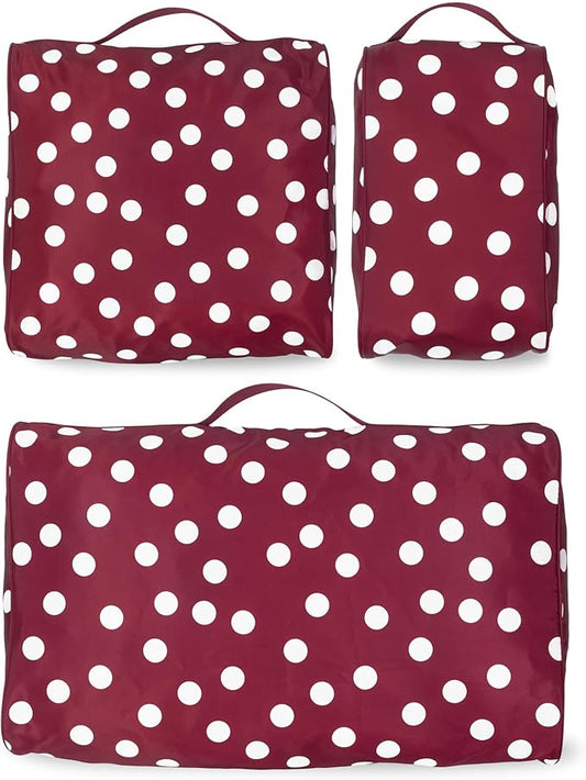 kate spade new york Packing Cube Set of 3, Julie Dot | Pack of Luggage Organizers in 3 Sizes with Mesh Windows, Zipper Closures, and Carry Handles for Travel by Unknown