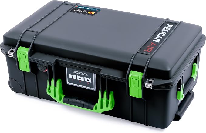 Black Pelican Air 1535 Carry-on Case - with TrekPak Divider System & Mesh Lid Organizer - Lime Green Handles & Latches. - Image 3