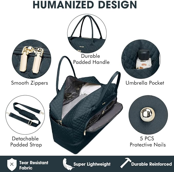 Travel Duffel Bags for Women with Shoe Compartment, Weekender Overnight Bag with Wet Pocket & Toiletry Bag, Carry On Personal Item Bag, Travel Tote Gym Bag, Hospital Bags for Labor and Delivery - Image 3