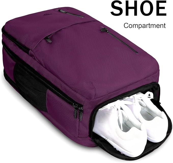 MATEIN Travel Backpacks for Women, Carry On Large Capacity Backpack, Purple | Tsa Approved, 45L Backpack Suitcase, Airline Approved, Luggage Strap, Fit 18" Laptop, For Weekender Overnight Traveling - Image 4