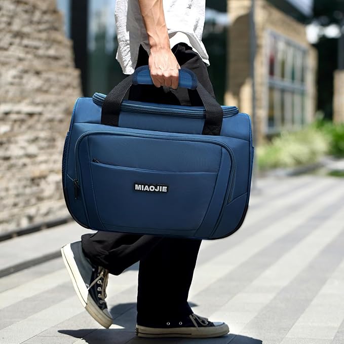 Underseat Carry On Luggage Lightweight Travel Tote Weekender Bag Overnight Duffle Bag for Travel, Travel Essentials Personal Item Travel Bag for Women and Men,Blue-18Inch - Image 6