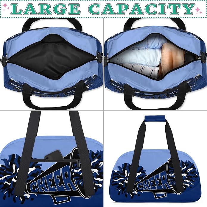Cheerleading Dance Bag for Women Cheer Team Sport Gym Makeup Cosmetic Bag 2 Pcs Set - Image 6
