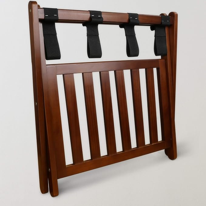 Casual Home Luggage Rack, Walnut, Solid Wood - Image 6