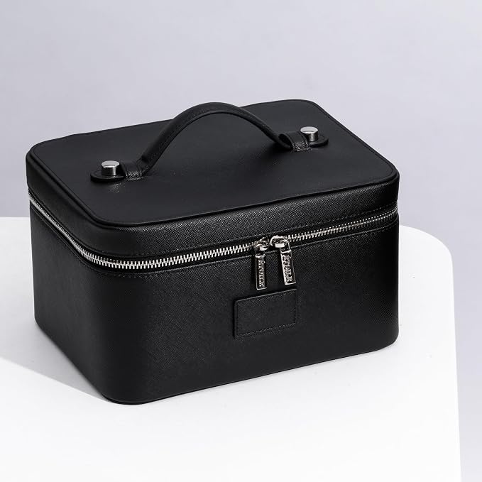 ETOILE - Vanity Case Black - Stylish Travel Makeup Bag Organizer with Dividers - Image 2