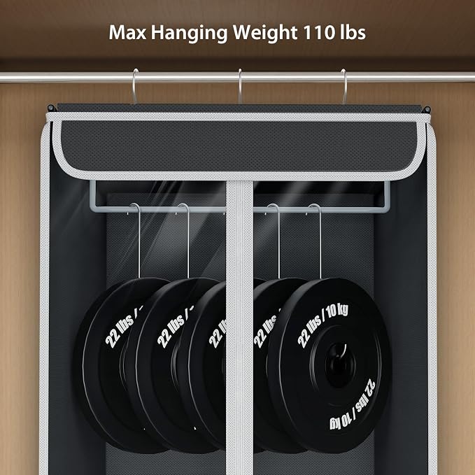 Univivi Garment Bags for Hanging Clothes, 2 Pack Large Clothes Storage Bags Closet Organizer with Clear Window, Premium Hanging Garment Storage Bag for Suits, Coats, Dresses, 40" (Dark Grey) - Image 3