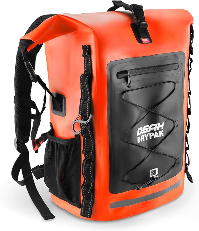 OSAH DRYPAK Waterproof Backpack Dry Bag 35L/55L/85L – Heavy Duty Roll-Top Hiking Backpack Sack Keeps Gear Dry for Travel, Kayaking, Boating, Camping, Rafting and Fishing by OSAHDRYPAK