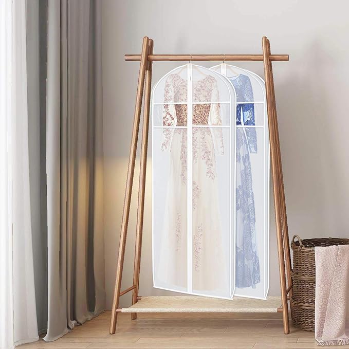 Zilink Dress Bags for Gowns Long 72-inch Garment Bags for Long Dresses Clear Dress Protector Bag with 3" Gusset and Full Length Zipper for Dresses, Fur Coat Gown Closet Storage（Set of 4） - Image 4