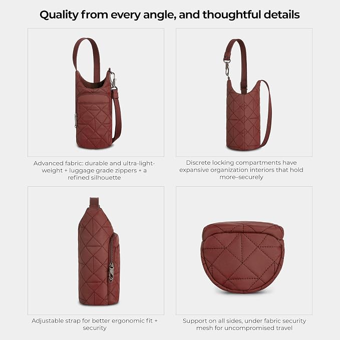 Travelon Anti-Theft Boho Insulated Water Bottle Tote - Image 5