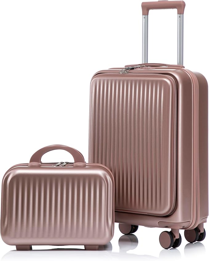 20/14 Inch Hardside Luggage, Lightweight Suitcases with Spinner Wheels by Merax