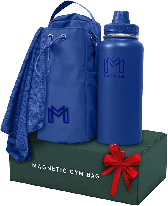 MAGNACE Magnetic Gym Bag Bundle, 3-in-1 Set with Water Bottle Holder, Magnetic Pouch, Towel & Sling Bag – For Men & Women by Unknown
