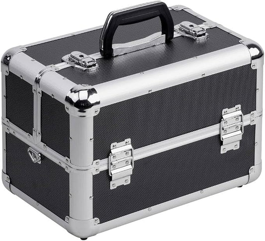 Meister 9095040 Multi-Purpose 355 x 240 x 225 mm-Lots of Storage Space-Divided Compartments-Lockable-Includes 2 Keys & Carry Strap/Cosmetic Scissor Case by Meister