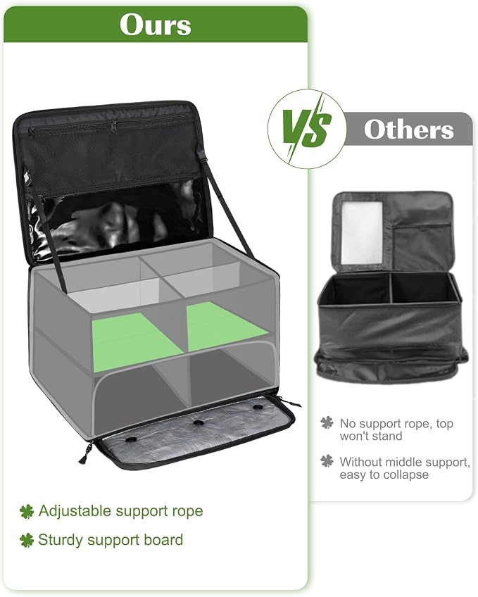 Golf Trunk Organizer, Waterproof Car Golf Locker with Separate Ventilated Compartment for 2 Pair Shoes, Golf Storage for Balls, Tees, Cap, Clothes, Gloves, Accessories, Gifts for Men, Women - Image 7