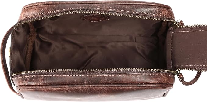 KomalC Travel Toiletry Bag – Premium Leather Dopp Kit for Men & Women with Water-Resistant Lining & Spacious Zippered Organizer - Image 7