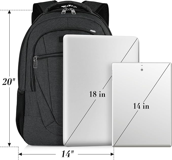 BIKROD 45L Extra Large Travel Laptop Backpack for Men and Women, Carry on Back Pack Fit 18.4 IN Laptop, Black, Gift - Image 2