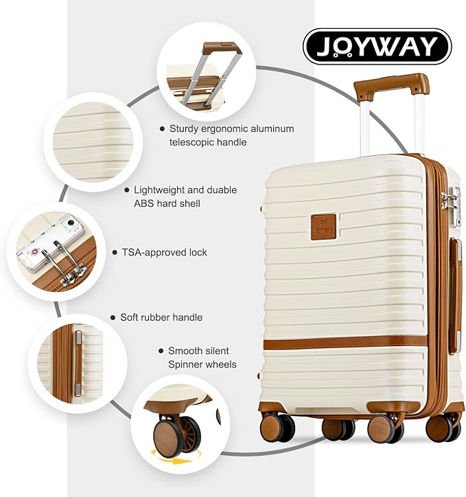 Joyway Expandable Luggage Sets 5 Piece, Hard Case Suitcase Set with Spinner Wheels, Hardshell Lightweight Travel Luggage with TSA Lock - Image 9