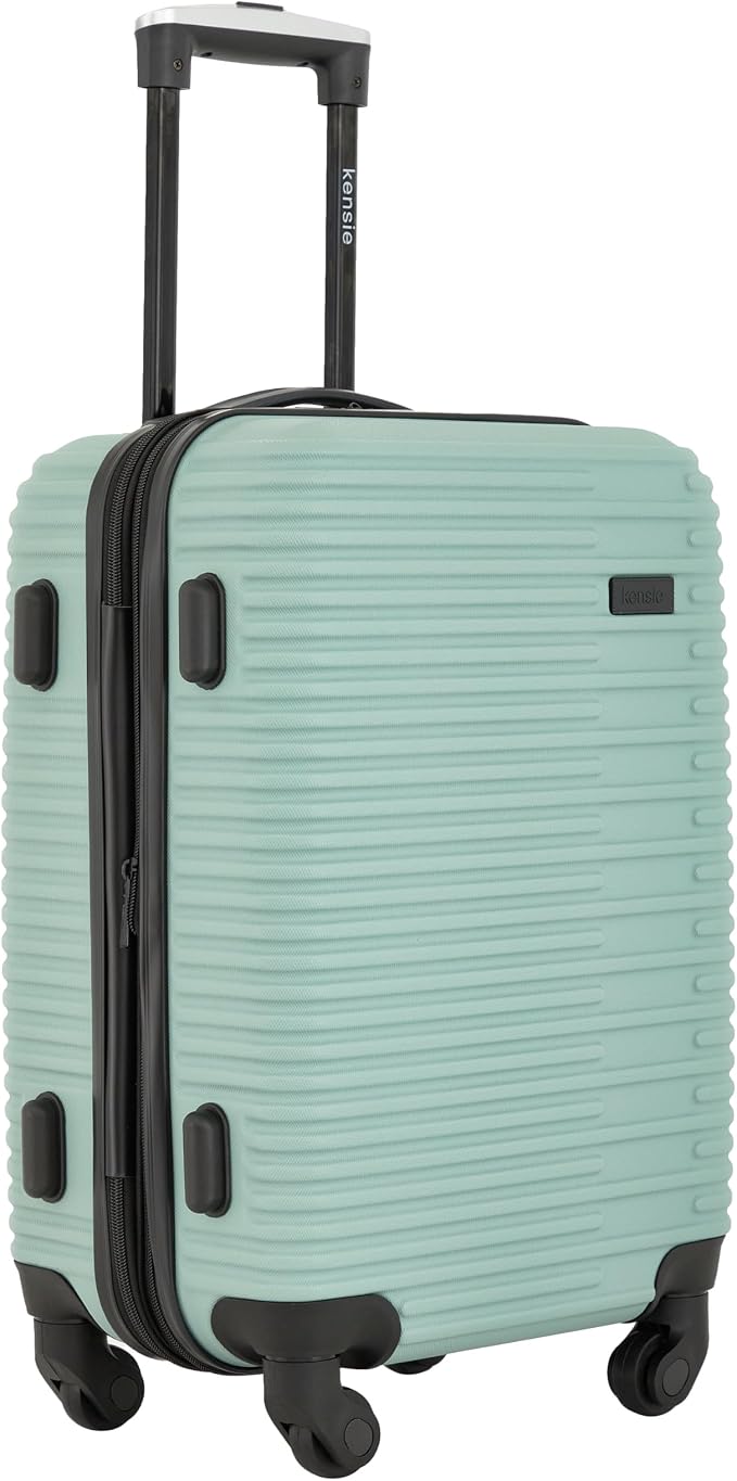 kensie Women's Hillsboro Luggage & Travel Bags Set, Green Granite, 20" Carry-On - Image 2