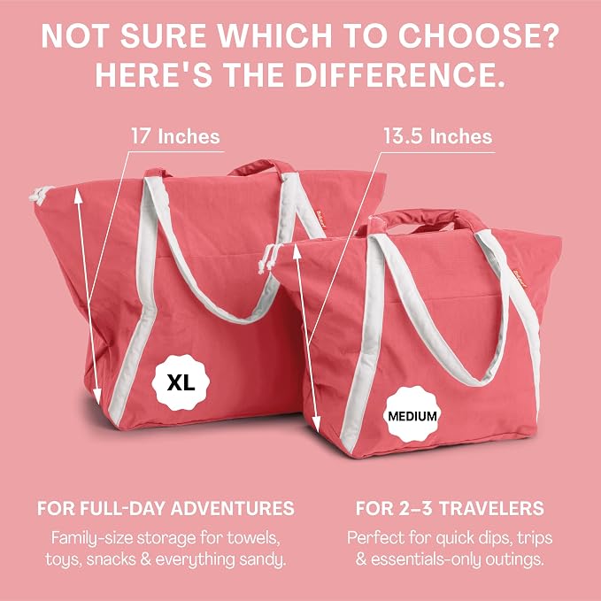 Bodysurf Beach Bag Waterproof Sandproof, Foldable Packable Travel Zip Tote - Image 3