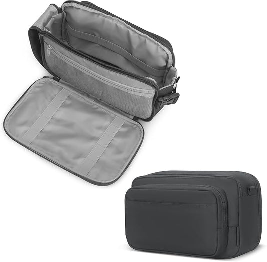 Hynes Eagle 9L Large Toiletry Bag for Men Women Durable Travel Shaving Dopp Kit Water-Resistant Makeup Bag Organizer Case for Grooming Accessories Grey by HynesEagle