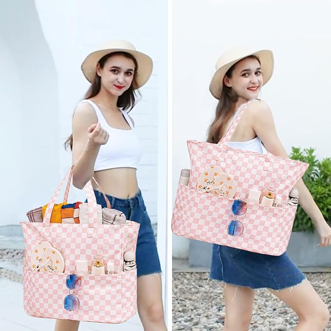Bluboon Waterproof Beach Tote Pool Bags for Women Ladies Extra Large Carry On Bag With Wet Compartment for Weekender Travel - Image 7