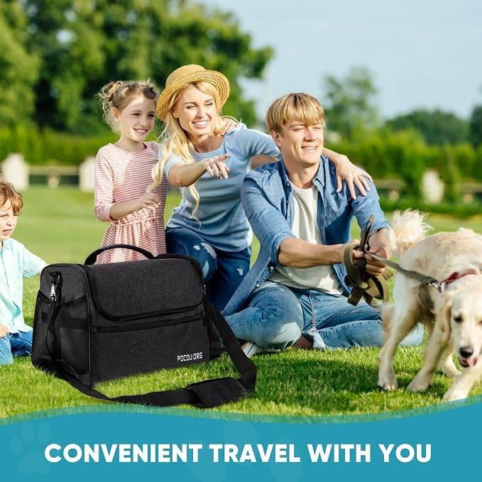 Pet Travel/Grooming Supplies Organizer Carry Bag - Compatible with Oneisall/Neabot Dog Grooming Vacuum, Large Capacity - Bag Only (Black) - Image 7