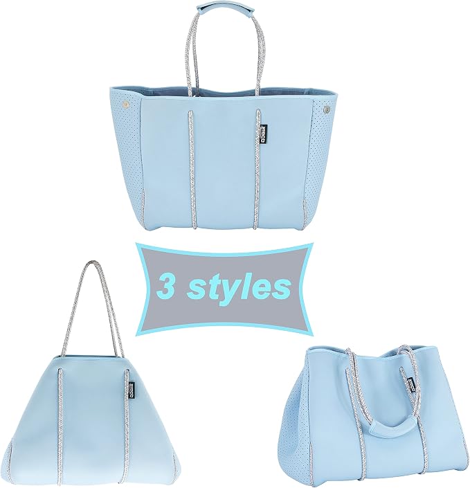 QOGiR Neoprene Multipurpose Beach Bag Tote with Inner Zipper Pocket … … … … - Image 7