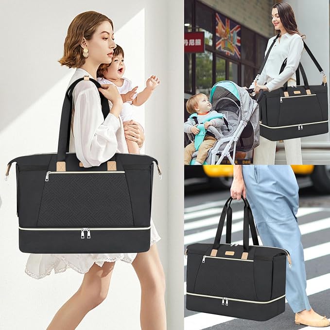 ITIEZY Diaper Bag Tote for Baby - Large Mommy Bag with Portable Changing Pad Pacifier Case, Hospital Bags Travel Baby Bag - Image 2